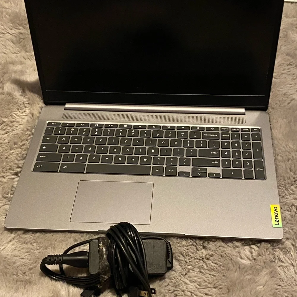 Lenovo Laptop with Charger - Silver and Black